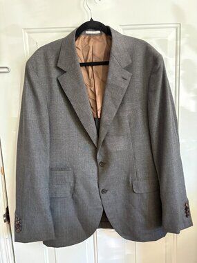 Brunello Cucinelli Men’s 100% Wool Sport Coat - Size 56 IT - Made in Italy